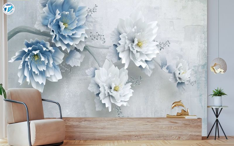 Tranh lụa dán tường 3D